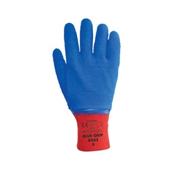 Polyco 840 Blue Grip Full Crinkle Latex Coated Glove