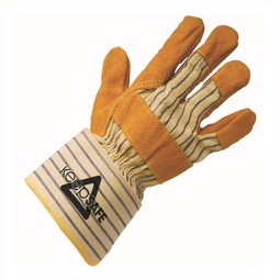KeepSAFE Gold Canadian Rigger Style Chrome Leather Glove