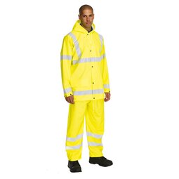 KeepSAFE High Visiblity Breathable Waterproof Jacket Hi Vis Yellow