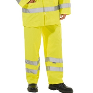 KeepSAFE High Visibility Waterproof Trousers Hi Vis Yellow