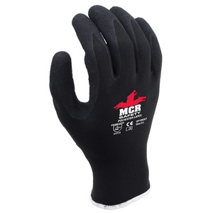 MCR GP1002LF Latex Foam Knitwrist Glove Black