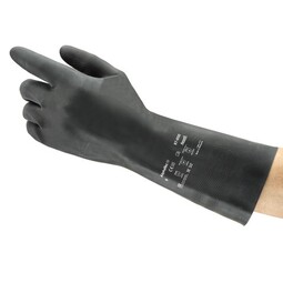 Ansell Alphatec 87-950 Unsupported Latex Black Gloves X121X