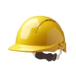 Centurion S08CYF Concept Full Peak Slip Ratchet Vented Helmet Yellow