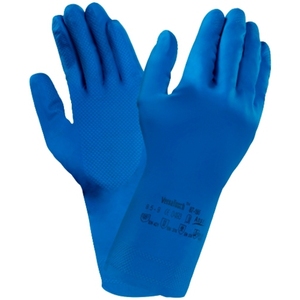 Ansell AlphaTec 87-195 Natural Rubber Latex Blue Glove 1.0.1.0.X