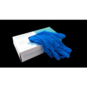 Covguard Nitrile Disposable Gloves Powder Free Blue (Box 100)