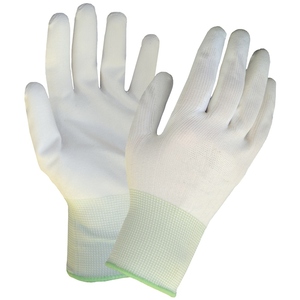 KeepSAFE White PU Coated Nylon Glove