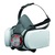 JSP Force 8 Half Mask Respirator with A2P3 Organic Gas Vapours & Construction Dust Replacement Filters