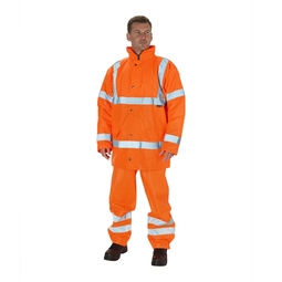 KeepSAFE High Visibility Standard Parka Jacket Orange RIS-3279-TOM